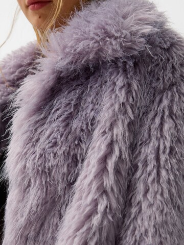 Bershka Between-Season Jacket in Purple