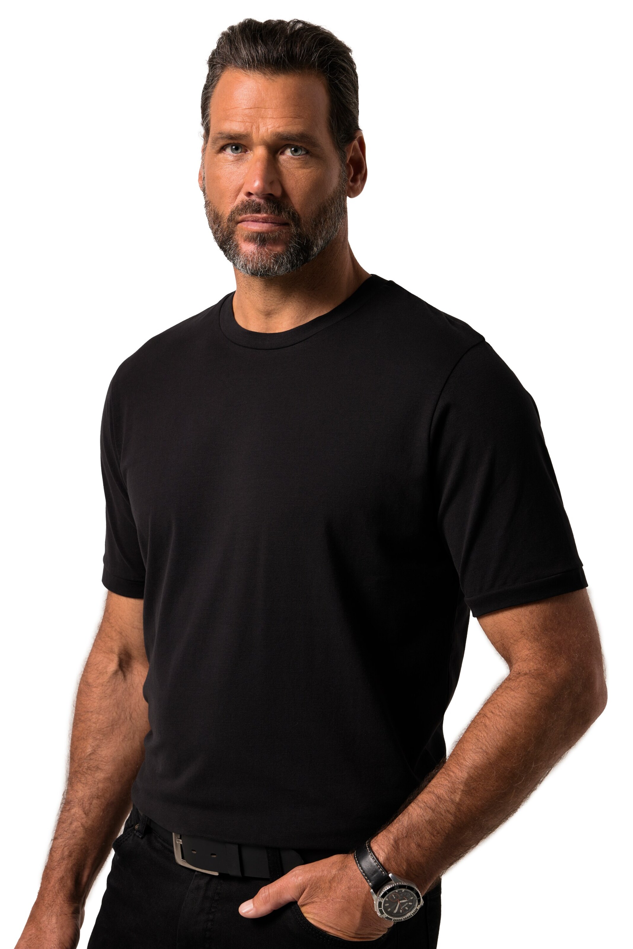 JP1880 T-Shirt in Schwarz: Vorderseite