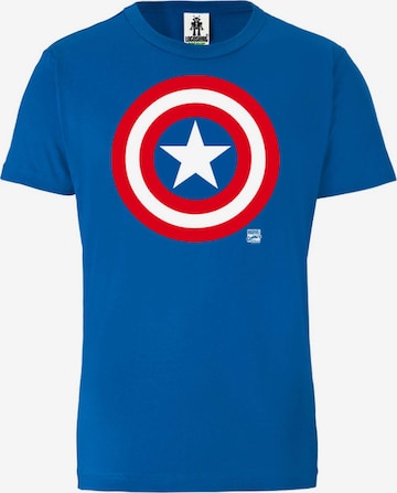 LOGOSHIRT T-Shirt 'Marvel Comics' in Blau: predná strana