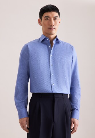 Coupe regular Chemise business 'CLASSIC ESSENTIALS' SEIDENSTICKER en bleu : devant