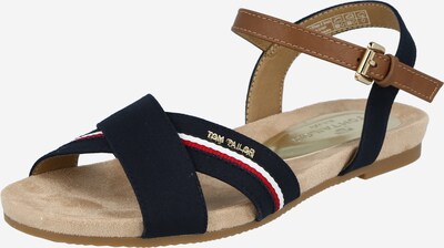 TOM TAILOR Rihmik meresinine / helepruun / tulipunane / valge, Tootevaade