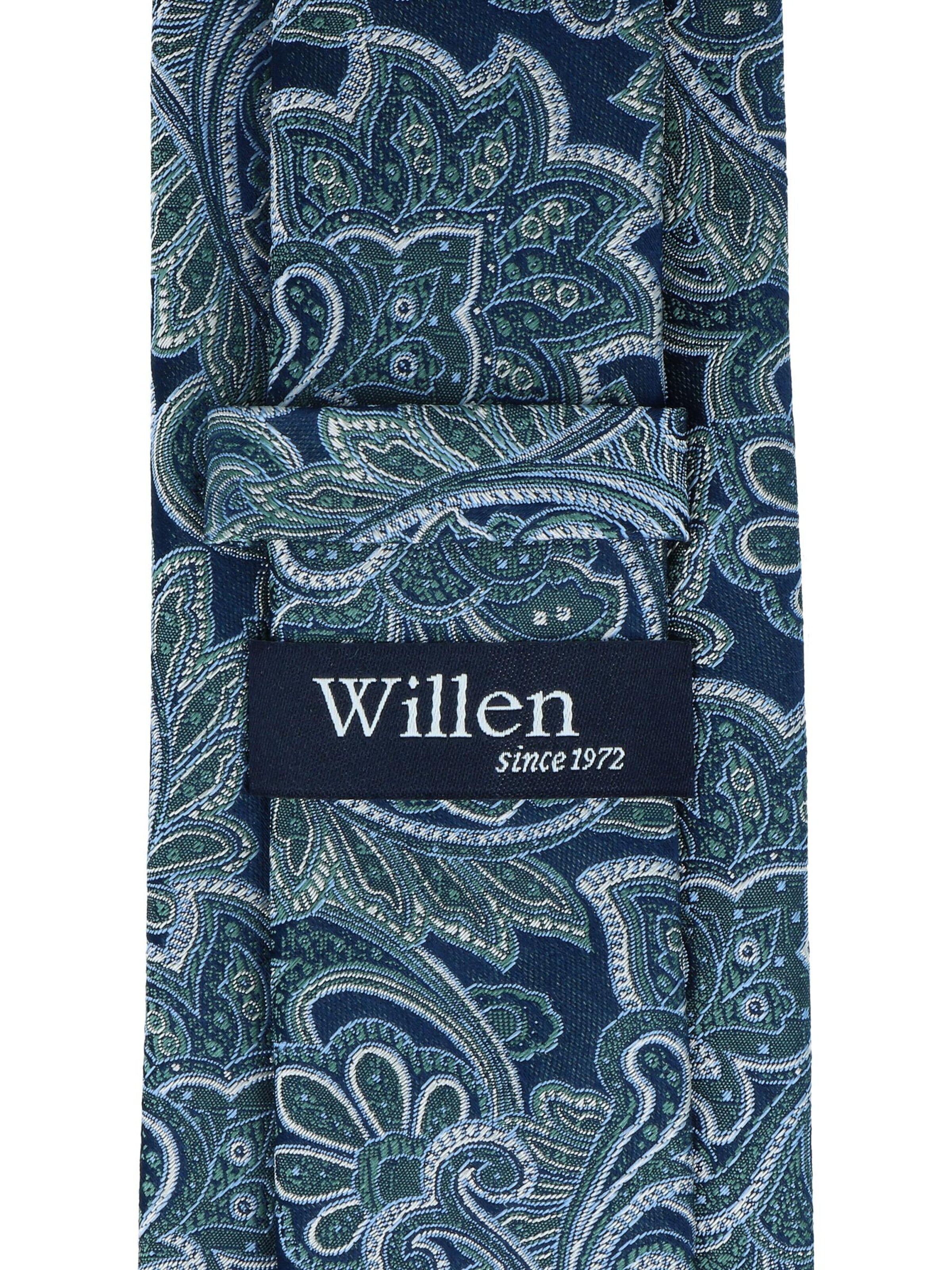 WILLEN Tie 'Marine Paisley' in Green