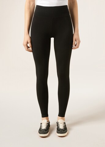 CALZEDONIA Skinny Leggings in Schwarz: Vorderseite