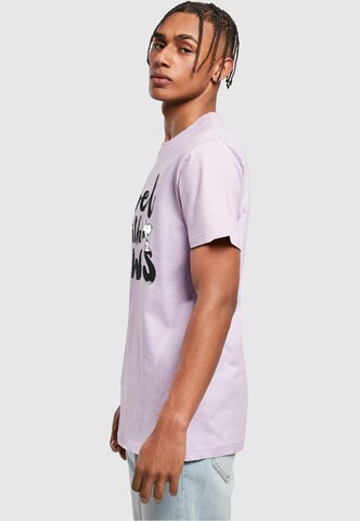 T-Shirt 'Peanuts - Rebel With Paws' Merchcode en violet