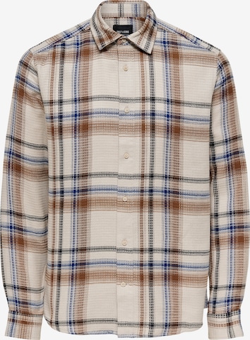 Chemise 'Ted' Only & Sons en gris : devant