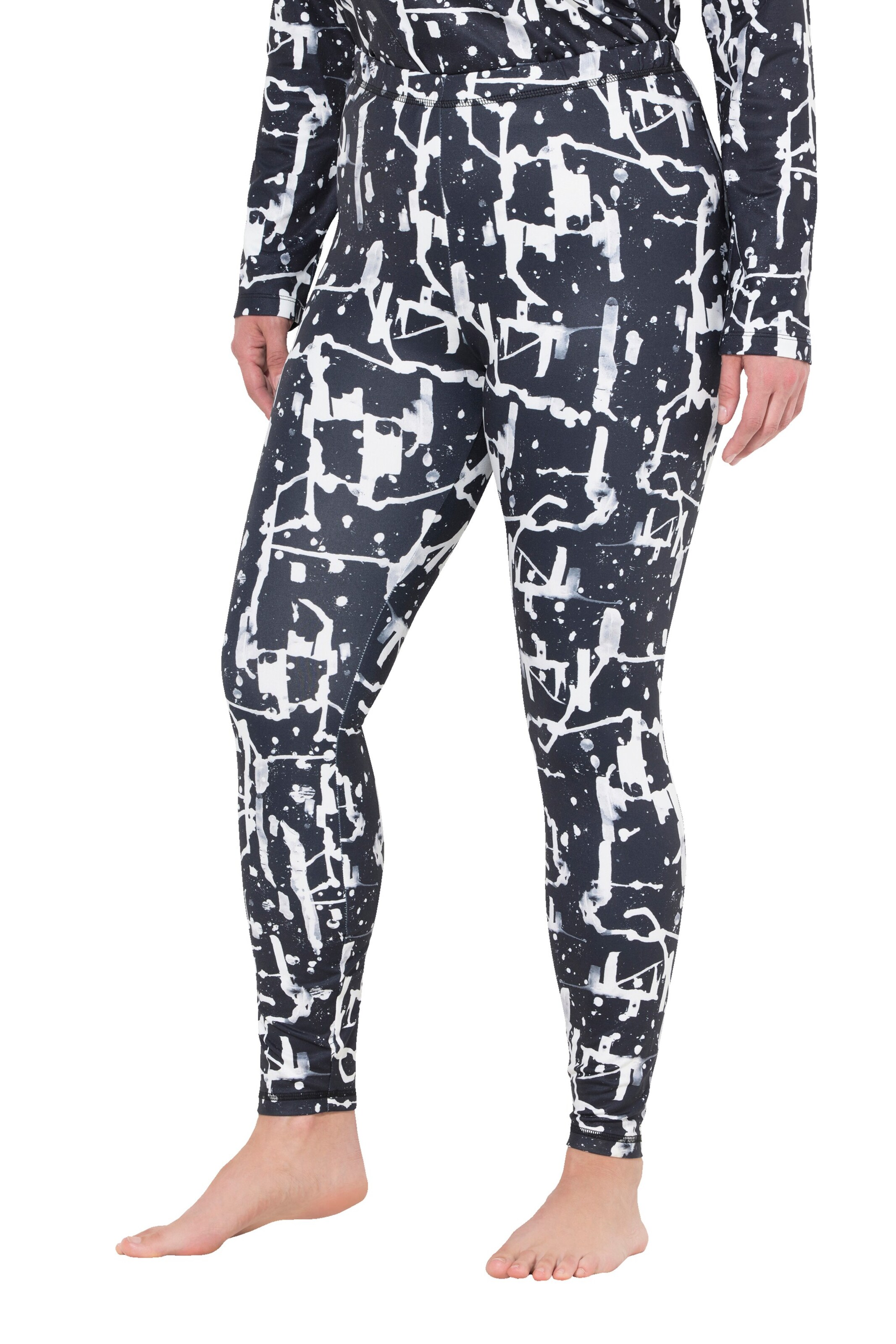 Ulla Popken Skinny Sports trousers in Black: front