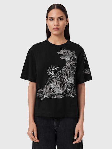 AllSaints - Camiseta 'POUNCE LISA' en negro: frente