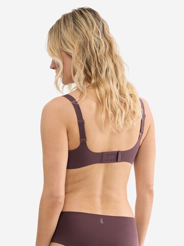 SLOGGI T-Shirt Soft-Cup-BH ' Blue ZERO Feel 2.0 THE UP ' in Braun