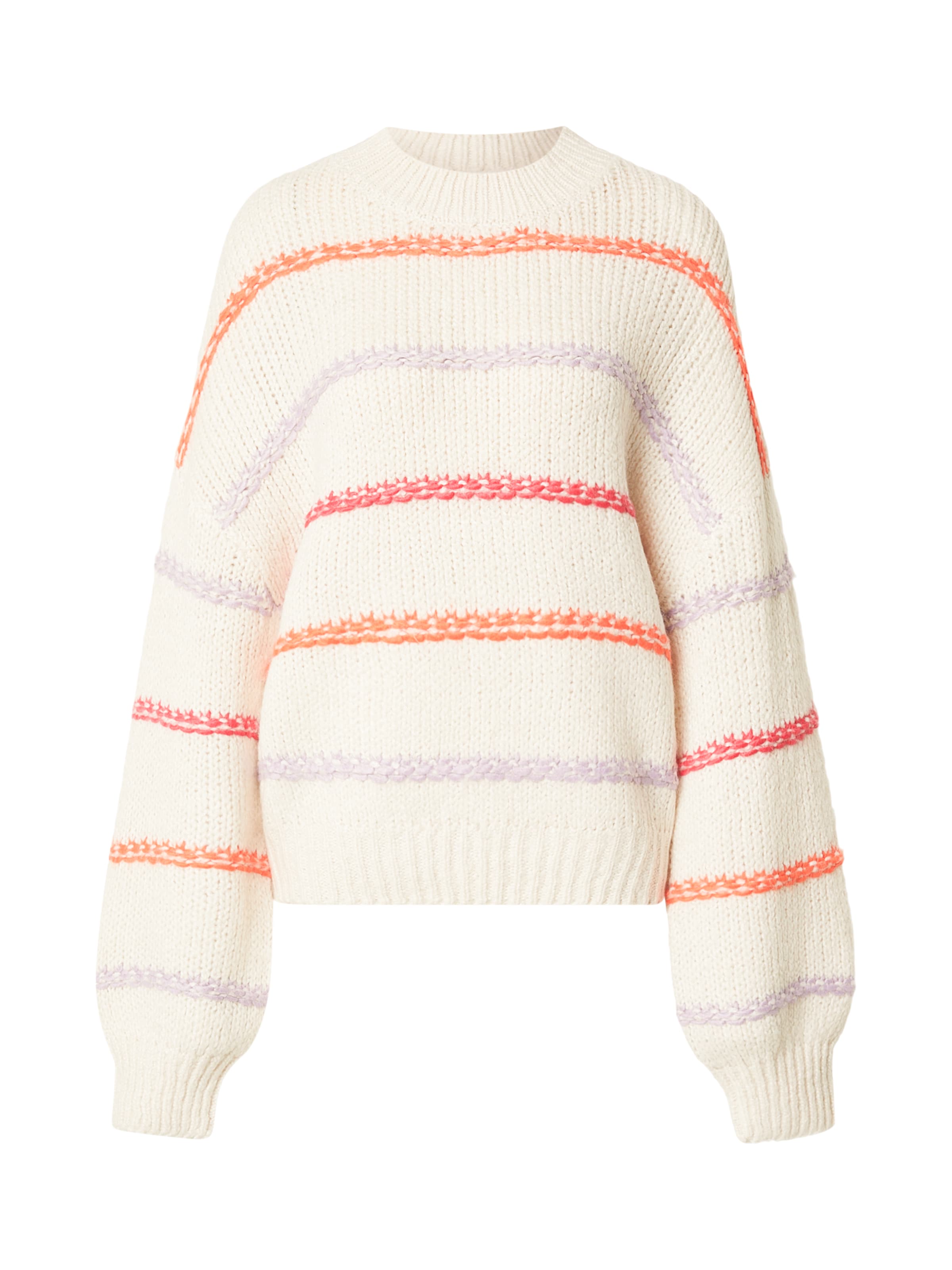 Hailys Свитер 'El44la' в Лавандовый / Оранжевый / Ярко-розовый / Цвет белой шерсти, Обзор товара