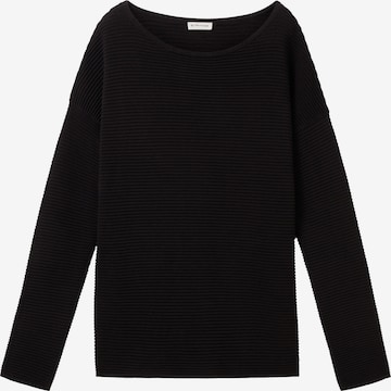 TOM TAILOR Sweater in Black: front