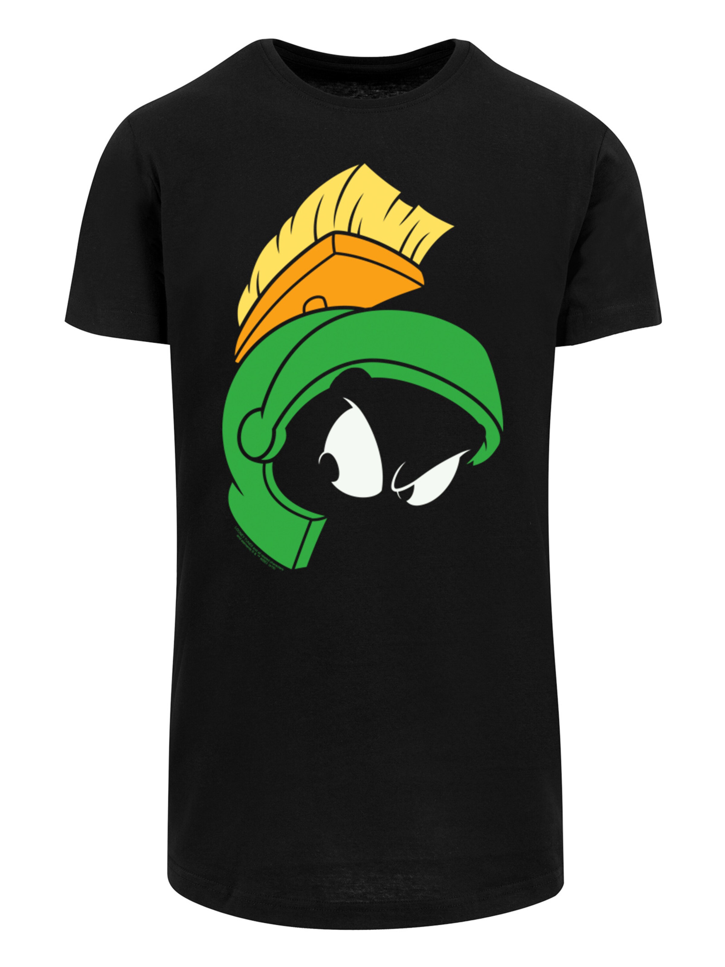 F4NT4STIC Shirt 'Marvin The Martian Face' in Black: front