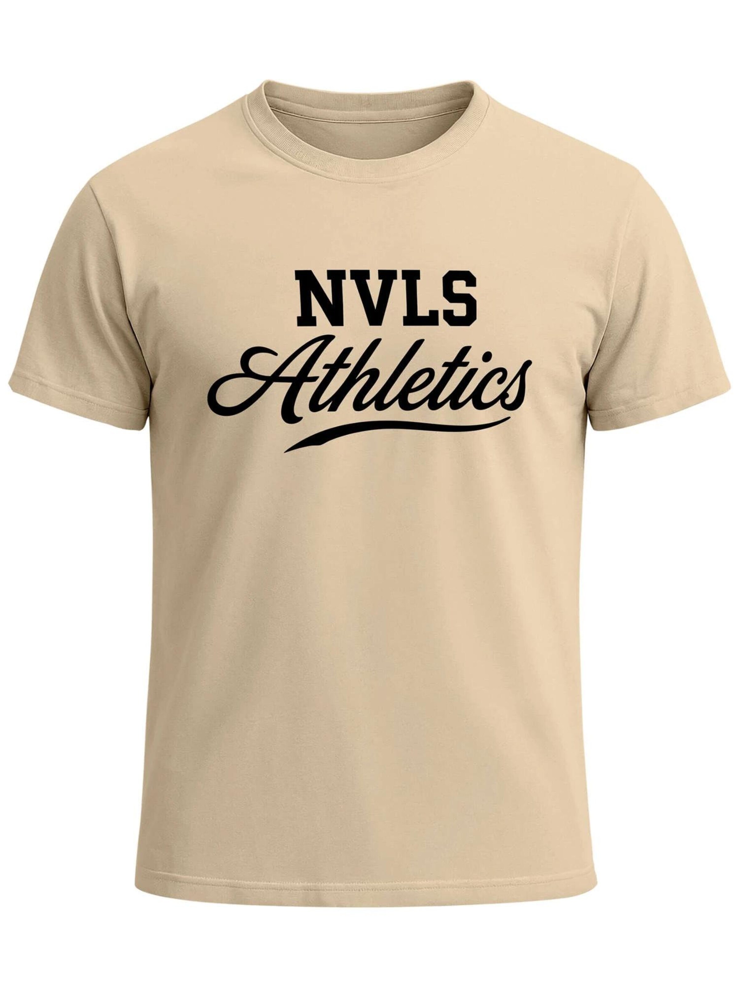 Neverless Shirt 'NVLS Athletics' in Beige