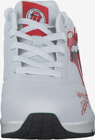 Baskets basses 'Rolling Stones Lick' SKECHERS en blanc