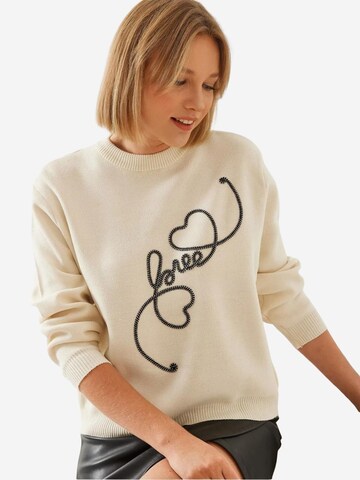 Pull-over 'Pullover' Bianco Lucci en beige