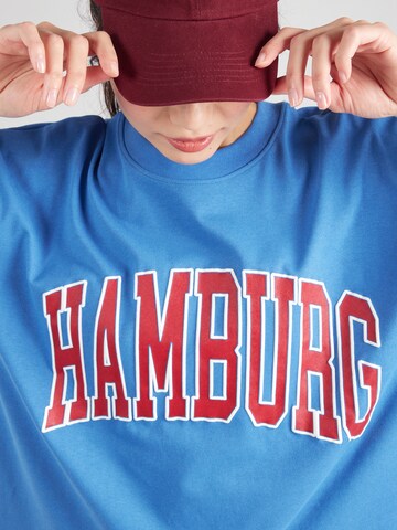 TOPSHOP - Camiseta talla grande 'Hamburg' en azul