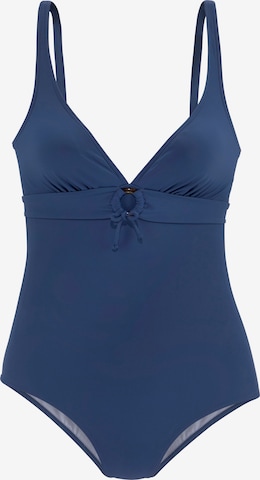 s.Oliver Bralette Swimsuit in Blue: front