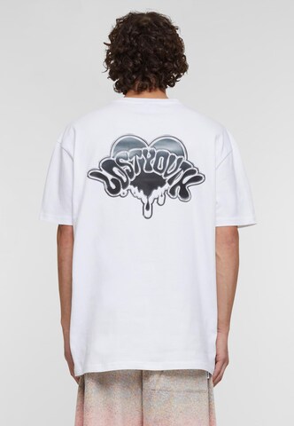 Lost Youth Shirt 'Dripping Heart' in Wit: voorkant