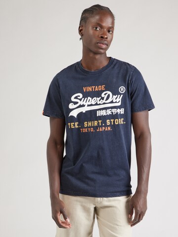 Superdry Shirt 'Cali' in Blauw: voorkant
