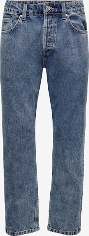 Only & Sons Regular Jeans 'Edge' in Blauw: voorkant