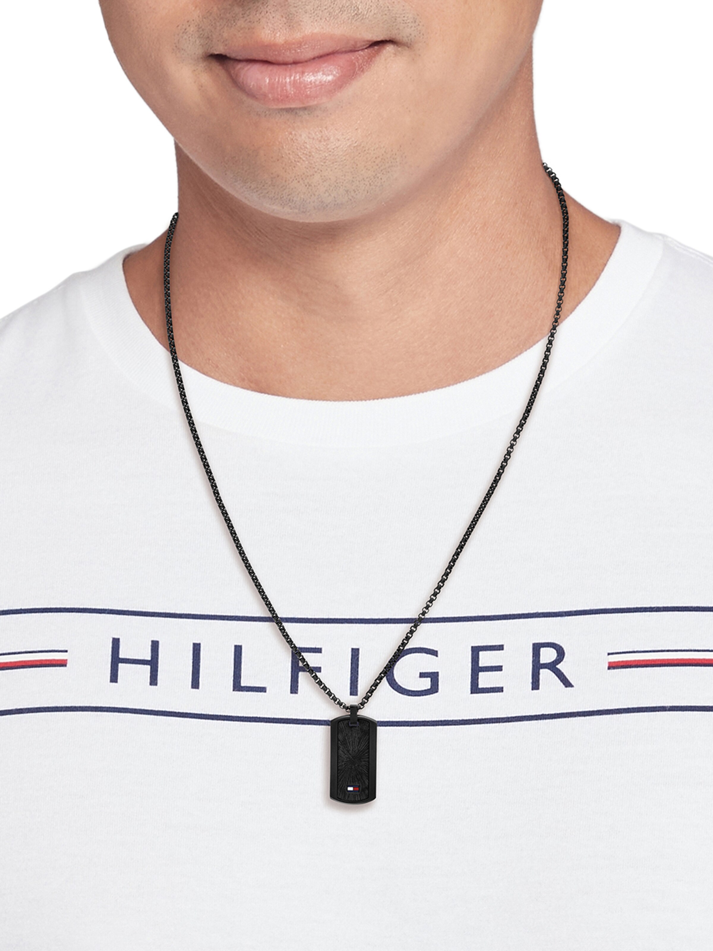 TOMMY HILFIGER Ketju 'JAMESON' värissä musta: etupuoli