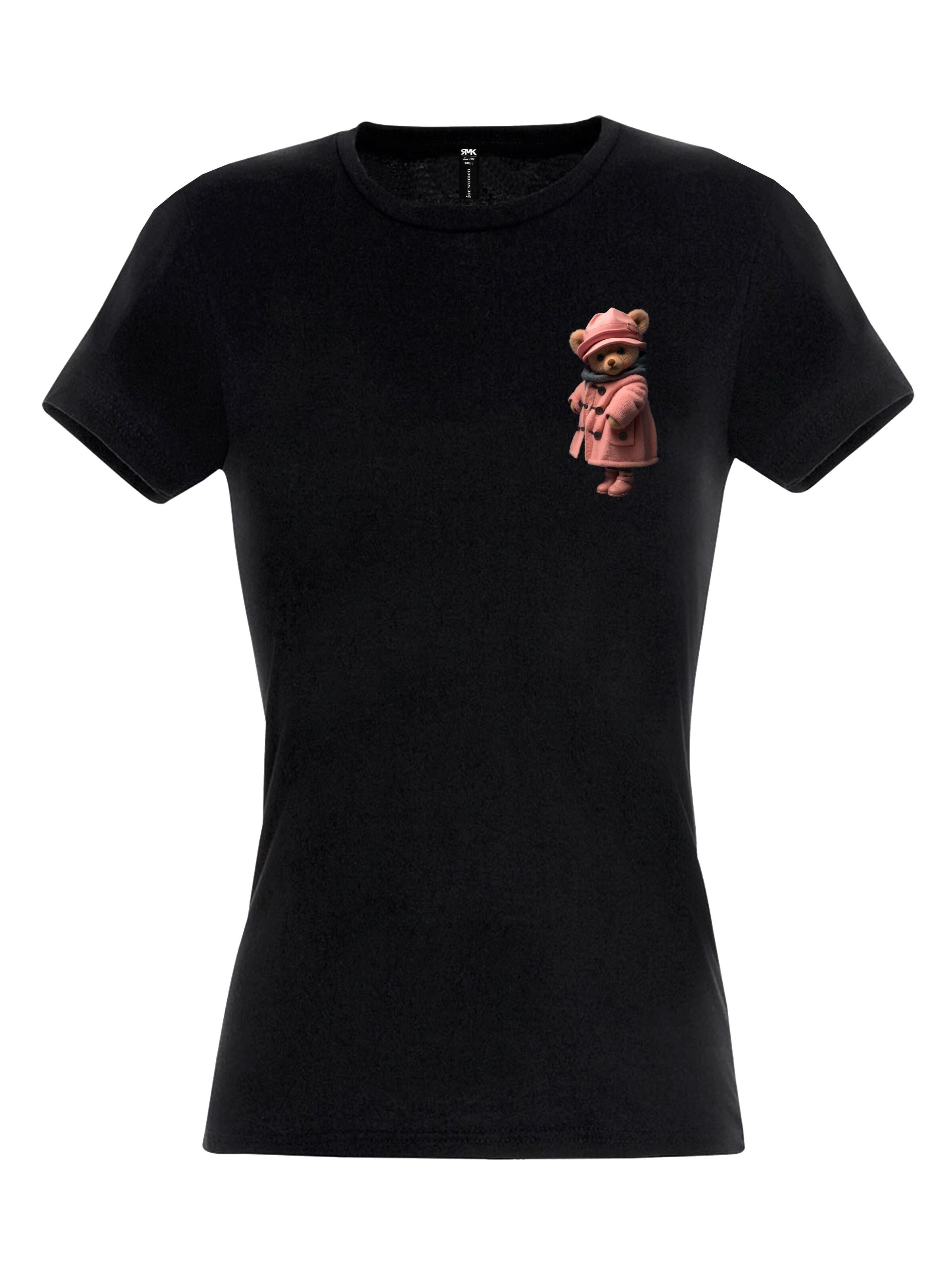 RMK Shirt '“süßer Teddybär Brille”' in Black denim, Item view