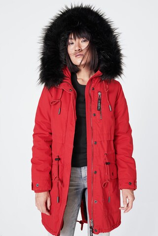 Harlem Soul Between-Seasons Parka 'Clau-Dia' in Red