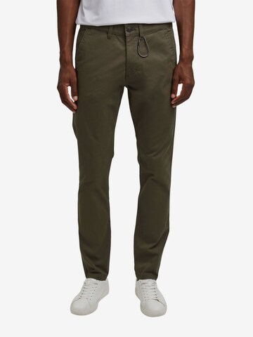 Coupe slim Pantalon chino ESPRIT en vert : devant