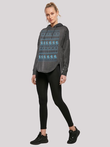 F4NT4STIC Sweatshirt 'Christmas Fuchs' in Grijs