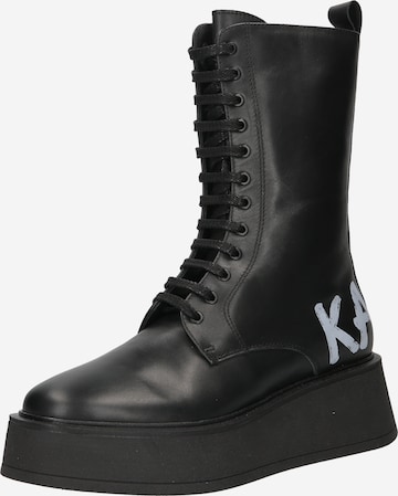 Karl Lagerfeld Lace-up boot 'ZEPHYR' in Black: front