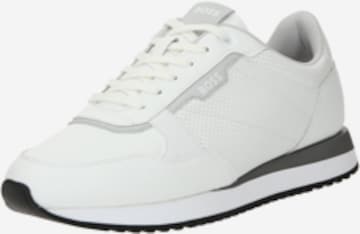 Baskets basses 'Kai' BOSS Black en blanc : devant