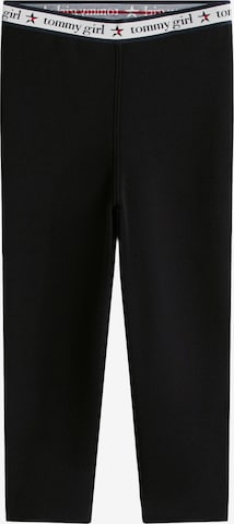 Tommy Jeans Skinny Leggings in Black: front