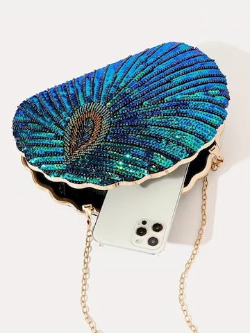 Tomshop24-7 Clutch 'Pfau'‌‌‌ in Blau