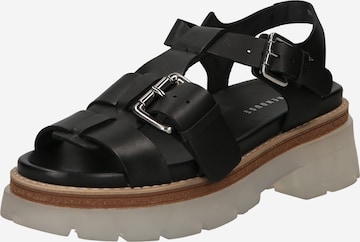 Warehouse Sandals in Black: front