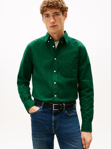 TOMMY HILFIGER Regular Fit Hemd in Grün: Vorderseite