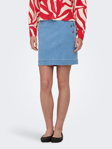 Jupe 'ONLMadison' ONLY en bleu : devant