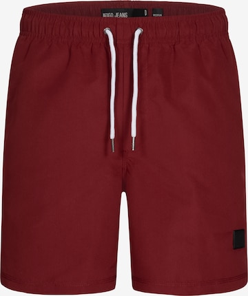 Shorts de bain INDICODE JEANS en rouge : devant