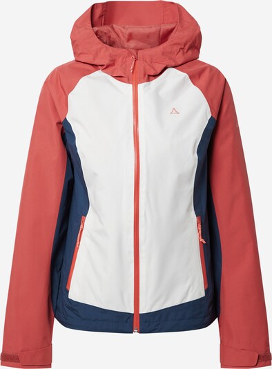 Schöffel Veste outdoor en bleu marine / rouge pastel / blanc, Vue avec produit