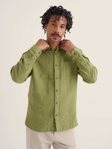 Fit confort Chemise 'Curator' Seasalt Cornwall en vert : devant