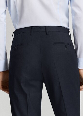 MANGO MAN Slim fit Pleated Pants 'Milan' in Blue