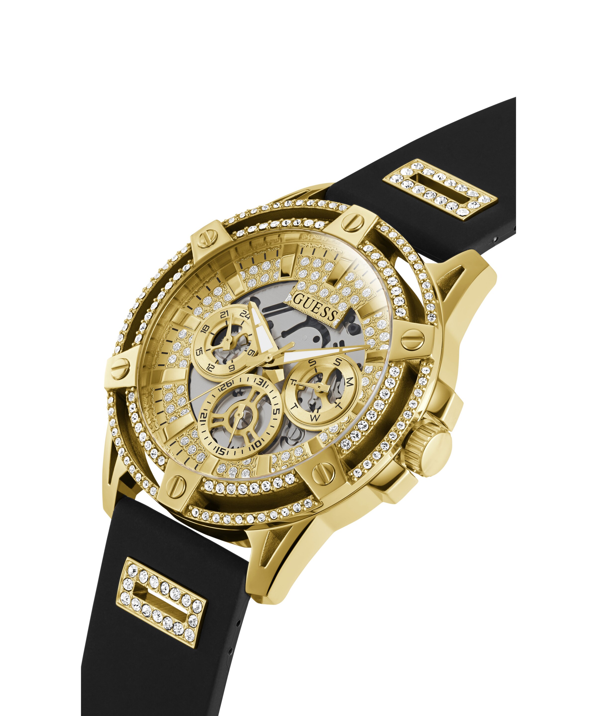 GUESS Analoog horloge 'King' in Zwart