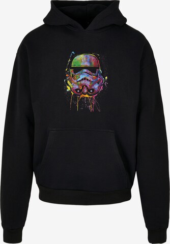 F4NT4STIC Sweatshirt 'Star Wars Premium Stormtrooper Paint Splats' in Zwart: voorkant