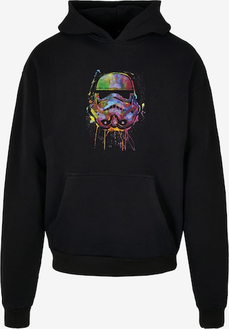 F4NT4STIC Sweatshirt 'Star Wars Premium Stormtrooper Paint Splats' in Black: front