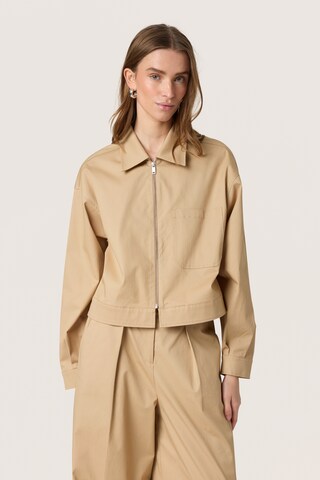 SOAKED IN LUXURY Tussenjas 'Malo' in Beige: voorkant