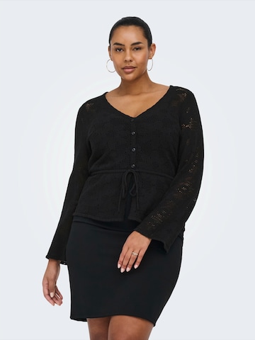 ONLY Carmakoma Kardigan 'CARISABELLA' – černá: přední strana