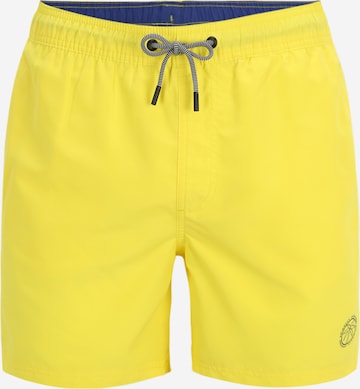 Shorts de bain 'FIJI' JACK & JONES en jaune : devant