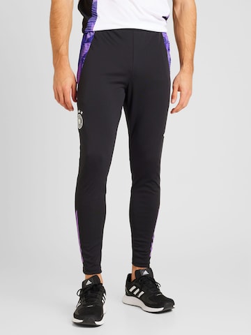 ADIDAS PERFORMANCE Slim fit Sports trousers 'DFB Tiro 24' in Black: front