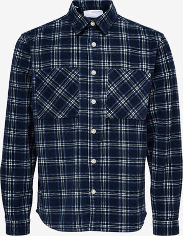 Regular fit Camicia 'Finn' di SELECTED HOMME in blu: frontale