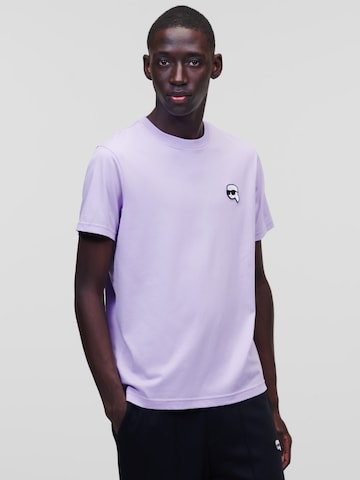 T-Shirt Karl Lagerfeld en violet : devant