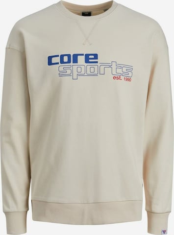 Sweat-shirt JACK & JONES en beige : devant