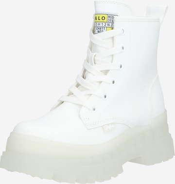 BUFFALO - Botines con cordones 'ASPHA RLD' en blanco: frente